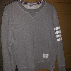 Thom Browne Grey Crewneck Sweater